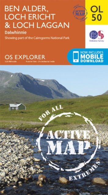 Ben Alder, Loch Ericht & Loch Laggan, Dalwhinnie : OL 50 (ISBN: 9780319469682)