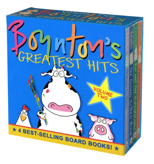 Boynton's Greatest Hits The Big Yellow Box (Boxed Set) : The Going to Bed Book; Horns to Toes; Opposites; But Not the Hippopotamus (ISBN: 9780689826634)
