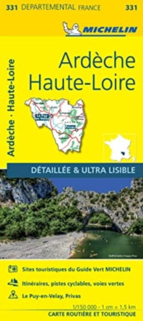 Ardeche, Haute-Loire - Michelin Local Map 331 (ISBN: 9782067202337)