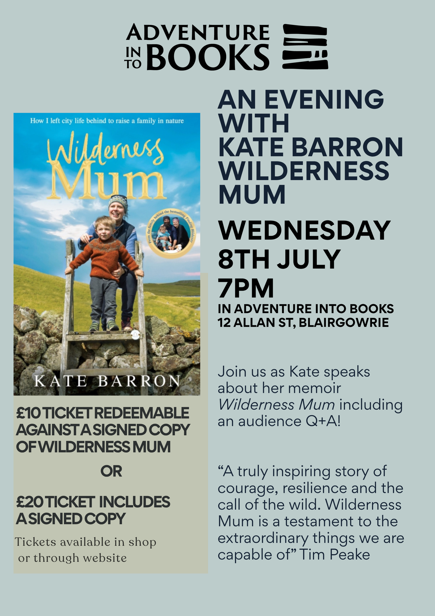 An Evening With Kate Barron Wilderness Mum