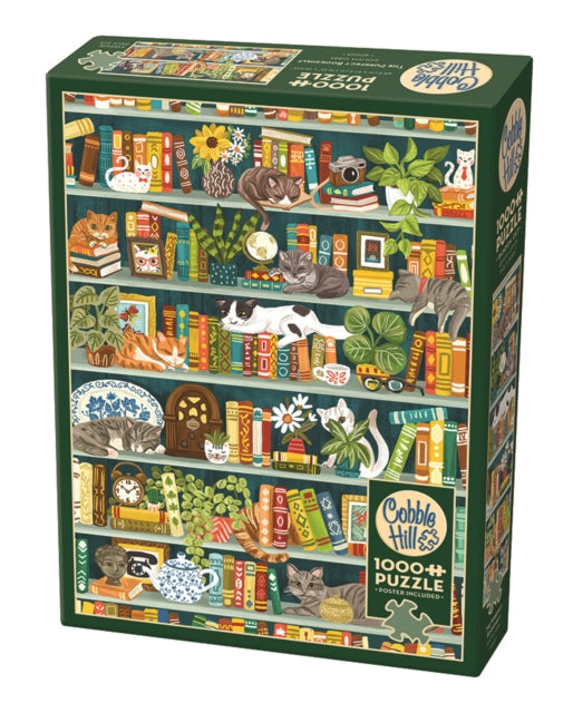 The Purrfect Bookshelf 1000 Piece Puzzle (ISBN: 0625012400237)