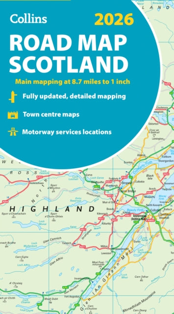 2026 Collins Road Map of Scotland : Folded Road Map (ISBN: 9780008719265)