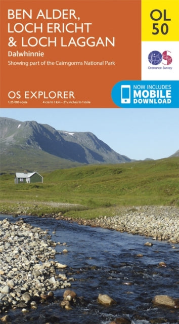 Ben Alder, Loch Ericht & Loch Laggan, Dalwhinnie : OL 50 (ISBN: 9780319242896)
