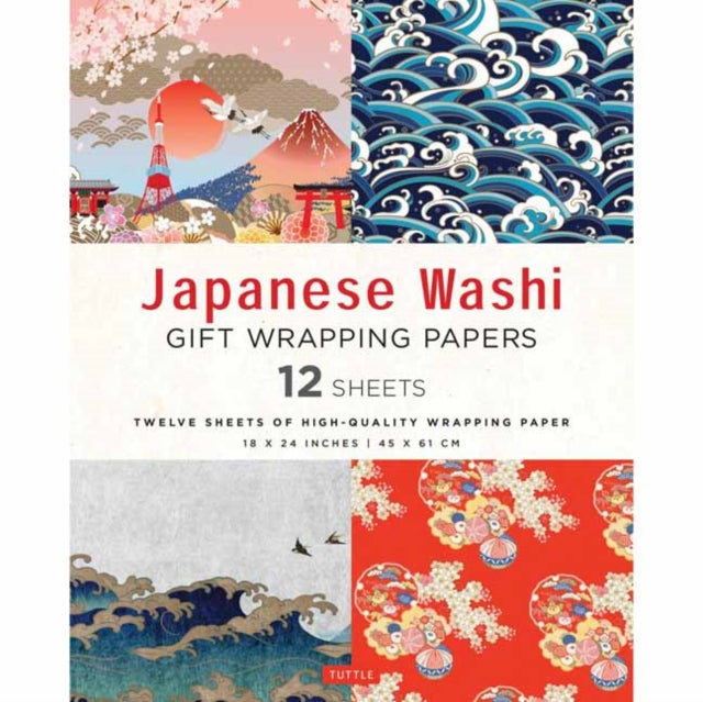 Japanese Washi Gift Wrapping Papers - 12 Sheets : 18 x 24 inch (45 x 61 cm) Wrapping Paper (ISBN: 9780804852333)