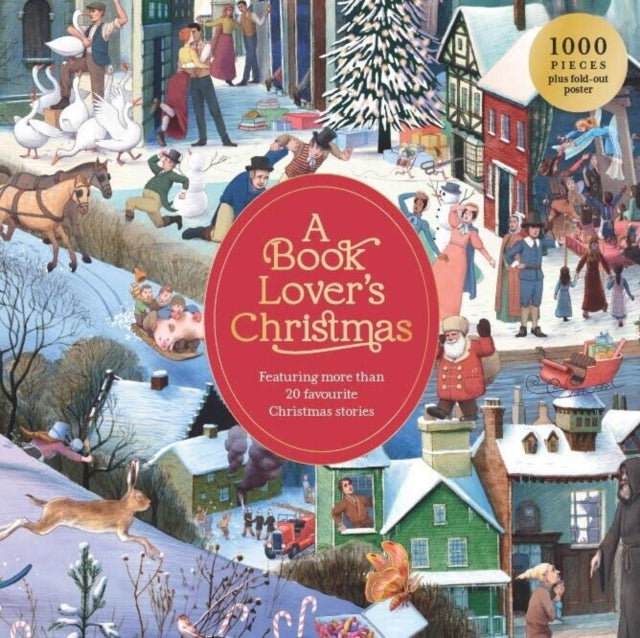 A Book Lover's Christmas : A 1000-piece jigsaw puzzle (ISBN: 9781399625500)