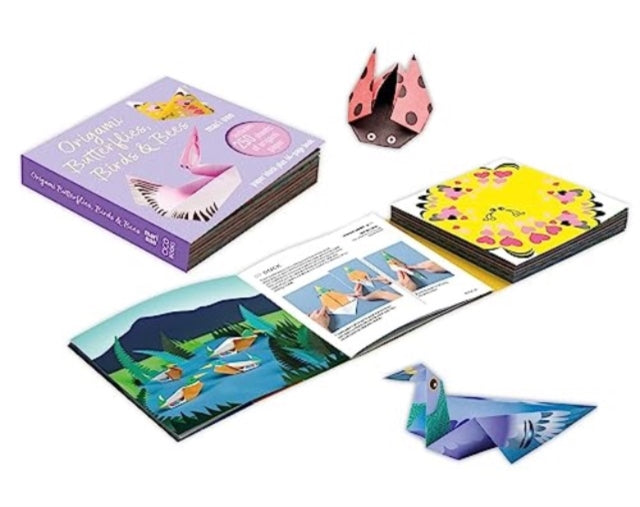 Origami Butterflies, Birds & Bees : Paper Block Plus 64-Page Book (ISBN: 9781800653030)