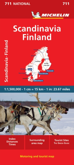 Scandinavia & Finland - Michelin National Map 711 : Map (ISBN: 9782067262881)